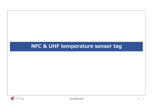 NFC/UHFデュアル データロガー付温度センサータグ (株式会社Uni Tag) のカタログ
