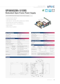 UMEC ACDC 660W Redundant Open Frame Power Supply_UPA6602BA-51XXG 【イーグローバレッジ株式会社のカタログ】