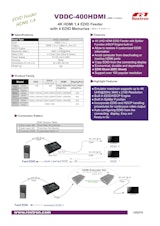 HDMI分配器 Rextron VDDC-400HDMIのカタログ