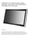 24インチ全面防塵防水IP67高輝度ディスプレイ XENARC 2409CNH-SUNTEXのカタログ