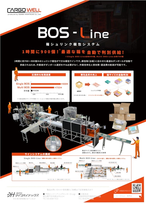 箱シュリンク梱包システム　BOS-Line (株式会社ダイワハイテックス) のカタログ