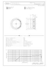 TOPTONE(東京コーン紙製作所）の広帯域スピーカー F50A37-2 の資料です。のカタログ