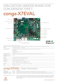 COM Express Type 7 評価ボード: conga-X7EVAL 【コンガテックジャパン株式会社のカタログ】