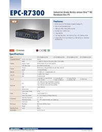 NVIDIA JETSON搭載べアボーンPC EPC-R7300 【アドバンテック株式会社のカタログ】