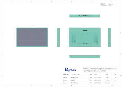 21.5インチ高輝度マリンモニター Rejitek IM-40215S-A0FH5A 製品カタログ (サンテックス株式会社) のカタログ