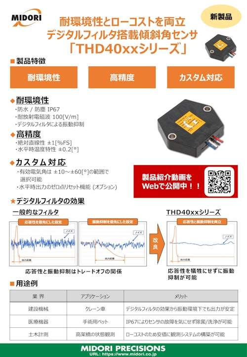 ポテンショメータ / 傾斜　THD40xx (共栄通信工業株式会社) のカタログ