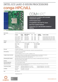 COM-HPC Server Size D: conga-HPC/sILL 【コンガテックジャパン株式会社のカタログ】