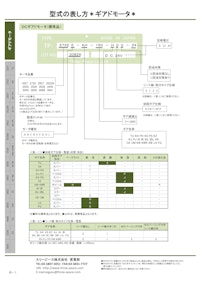 ギアドモータ（型式） 【スリーピース株式会社のカタログ】