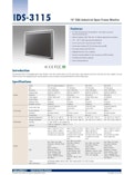 15インチ産業用タッチパネルモニタ IDS-3115-Advantechのカタログ
