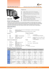 Intel第9世代Core-i5搭載のモジュール方式タッチパネルPC『WLPM-900』 【Wincommジャパン株式会社のカタログ】