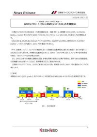 GNSS FEM 1.2GHz対応「NJG1186」 【日清紡マイクロデバイス株式会社のカタログ】
