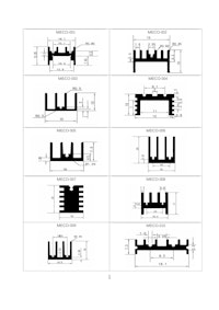 アルミ押出しヒートシンク規格品一覧表 【株式会社美嘉工業 MECO日本支社のカタログ】