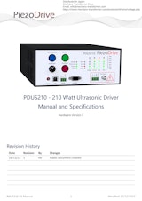PDUS210 - 210 Watt Ultrasonic Driverのカタログ
