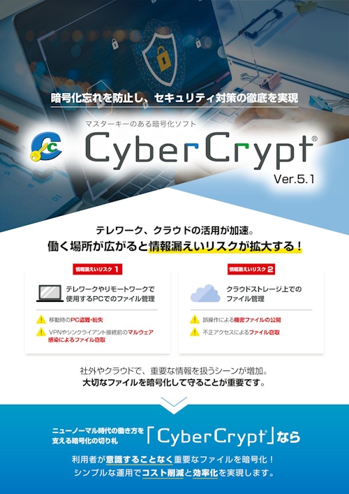 セキュリティ対策の徹底を実現！暗号化ソフト「CyberCrypt」 (株式会社オーク情報システム) のカタログ