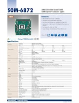 AMD Ryzen V2000 搭載 COM Express、SOM-6872のカタログ