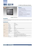 19インチ産業用タッチパネルモニタ IDS-3319-アドバンテック株式会社のカタログ