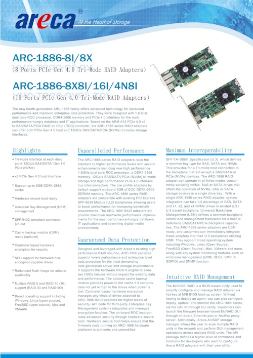 ARC-1886シリーズRAIDカード (株式会社聖仁商事) のカタログ