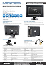 7インチ 超音波式タッチパネル搭載 小型液晶モニター NEWAY CL7659NTAのカタログ