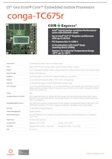 COM Express Compact Type 6 堅牢版: conga-TC675rのカタログ