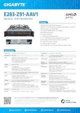 【E283-Z91】Edge Server - AMD EPYC™ 9004 - 2U DP 4-Bay SATA/SAS4のカタログ