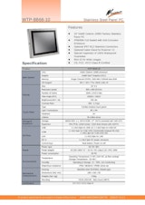 Celeron版10型-IP66防塵防水パネルPC『WTP-8B66-10』のカタログ
