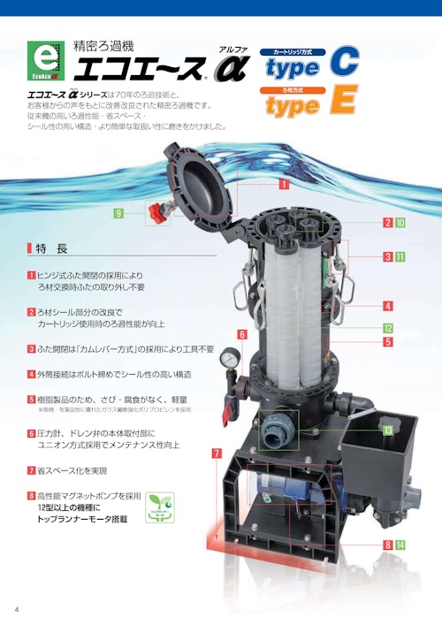 精密ろ過機「エコエースα typeC」 (株式会社三進製作所) のカタログ