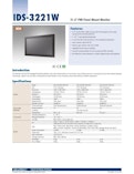 21.5インチ産業用タッチパネルモニタ IDS-3221W-アドバンテック株式会社のカタログ