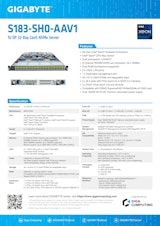【S183-SH0】Storage Server - 5th/4th Gen Intel® Xeon® Scalable - 1U DP 32-Bay E1.S NVMe 1600Wのカタログ