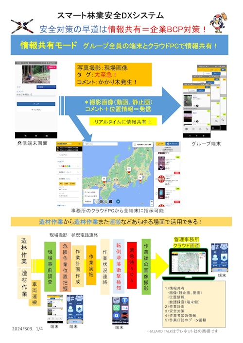 スマート林業安全DXシステム (プラムシステム有限会社) のカタログ