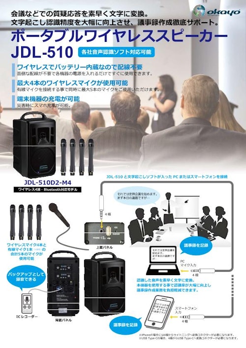 ワイヤレススピーカー/アンプ『JDL-510DU/JDL-510D2』 (Okayo Japan
