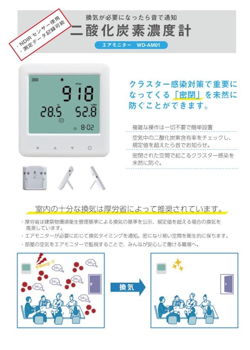 二酸化炭素濃度モニター (東信電気株式会社) のカタログ