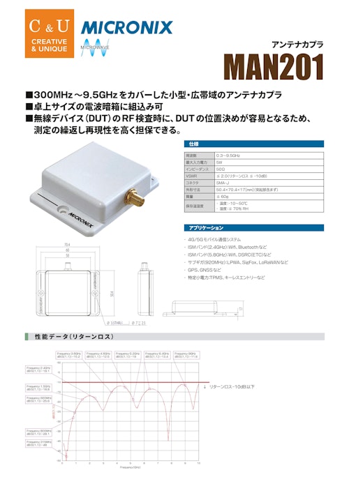 アンテナカプラ MAN201 (マイクロニクス株式会社) のカタログ