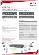 4ポート 4K HDMI KVMスイッチ QSSM-3114のカタログ