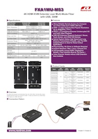 4K HDMI KVM延長器Rextron FXA1MU-M53 【サンテックス株式会社のカタログ】