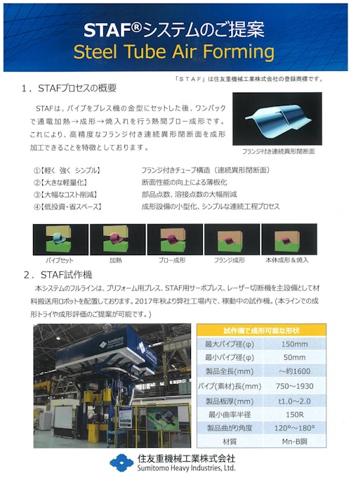 Steel Tube Air Forming (株式会社トピア) のカタログ