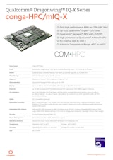 COM-HPC Mini: conga-HPC/mIQ-X データシートのカタログ