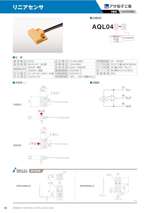 リニアセンサ　AQL04 (共栄通信工業株式会社) のカタログ