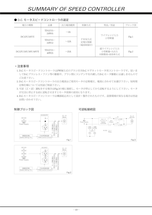 スピードコントローラ (共栄通信工業株式会社) のカタログ