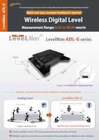 Wireless Digital Level LevelMan ADL-G Series 【株式会社Any Designのカタログ】