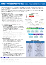 業務データ分析活用支援ソリューション～業務データ活用から経営課題の解決を導く方程式のカタログ