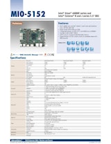 Intel Atom搭載 3.5インチ組込みCPUボード、MIO-5152のカタログ