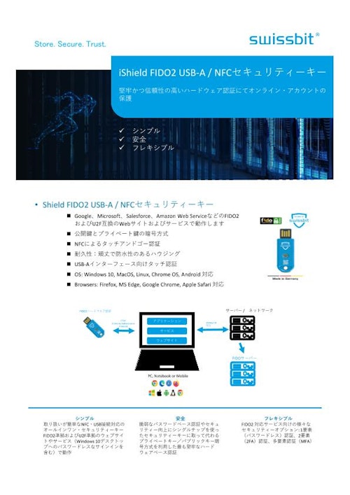 iShield FiDO2 (スイスビットジャパン株式会社) のカタログ