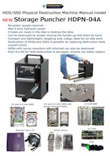 HDD, SSD Physical Destruction Machine Manual model  Storage Puncher HDPN-04Aのカタログ