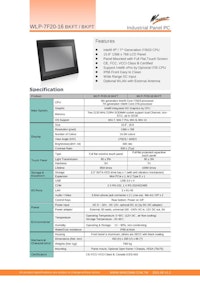 16型ワイドIntel第7世代Core-i5 CPU搭載の高性能ファンレス・タッチパネルPC『WLP-7F20-16』 【Wincommジャパン株式会社のカタログ】