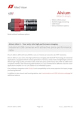 20メガ　USB3.0 小型産業カメラ Alvium 1800 U-2040　データシートのカタログ