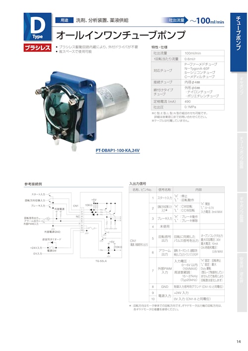 チューブポンプ　D type（オールインワン） (共栄通信工業株式会社) のカタログ