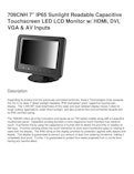 ７インチ完全防水防塵高輝度ディスプレイ XENARC 709CNH 製品カタログ-SUNTEXのカタログ