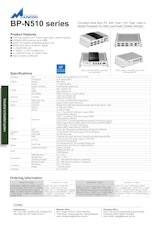第11世代CPU搭載 産業用ファンレス組込みPC Maincon BP-N510 製品カタログのカタログ
