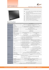 IP66完全防水・防塵対応のIntel 第12世代Core-i5版ファンレス21.5型タッチパネルPC『WTP-9H66-22』のカタログ