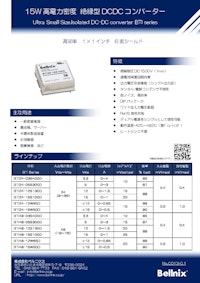 15W 高電力密度 絶縁型 DCDC コンバーター 【株式会社ベルニクスのカタログ】
